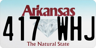 AR license plate 417WHJ