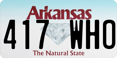 AR license plate 417WHO
