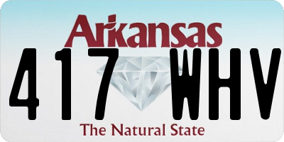 AR license plate 417WHV
