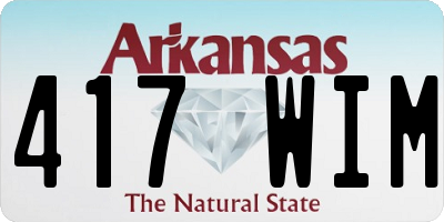 AR license plate 417WIM
