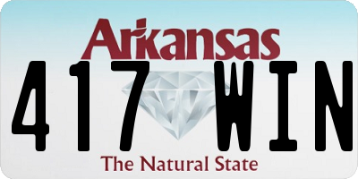 AR license plate 417WIN