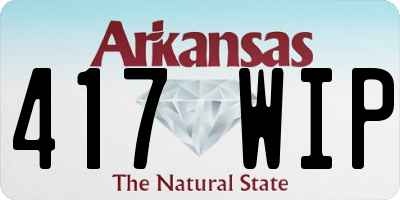 AR license plate 417WIP