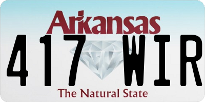 AR license plate 417WIR