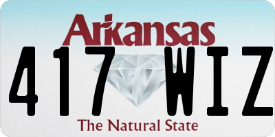 AR license plate 417WIZ