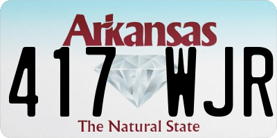 AR license plate 417WJR