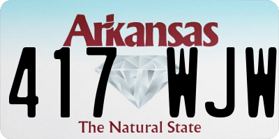 AR license plate 417WJW
