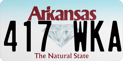 AR license plate 417WKA