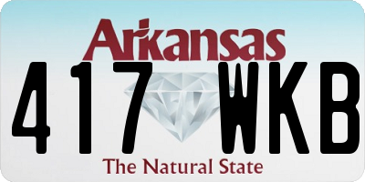 AR license plate 417WKB