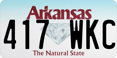 AR license plate 417WKC