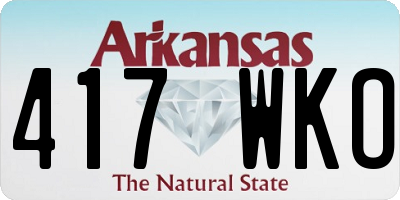 AR license plate 417WKO