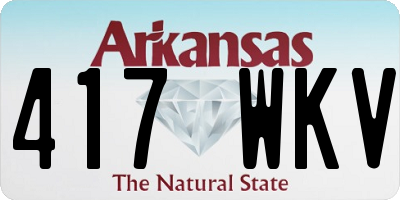 AR license plate 417WKV