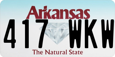 AR license plate 417WKW