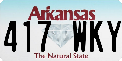AR license plate 417WKY