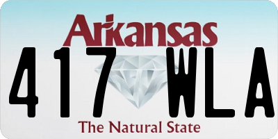 AR license plate 417WLA