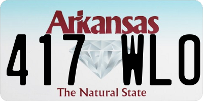 AR license plate 417WLO