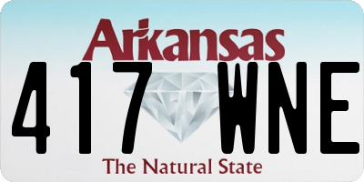 AR license plate 417WNE