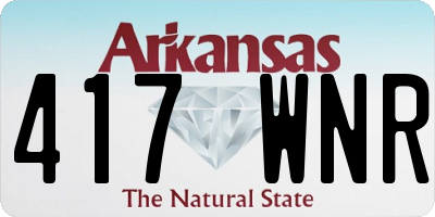 AR license plate 417WNR