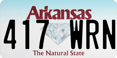 AR license plate 417WRN
