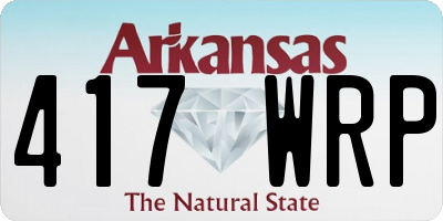 AR license plate 417WRP