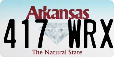 AR license plate 417WRX