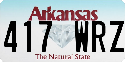 AR license plate 417WRZ