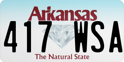 AR license plate 417WSA