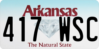 AR license plate 417WSC