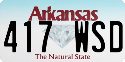 AR license plate 417WSD