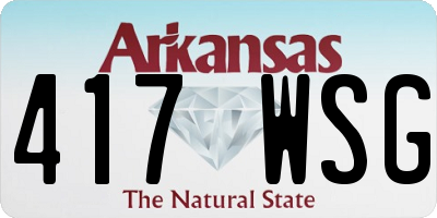 AR license plate 417WSG