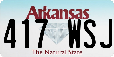 AR license plate 417WSJ