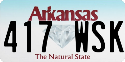 AR license plate 417WSK