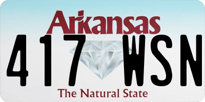 AR license plate 417WSN