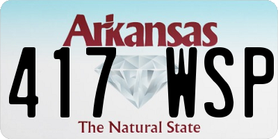 AR license plate 417WSP