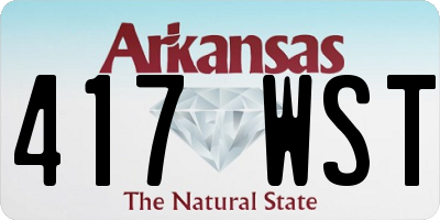 AR license plate 417WST