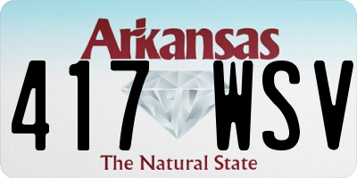 AR license plate 417WSV