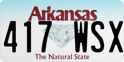 AR license plate 417WSX