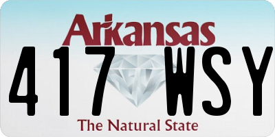 AR license plate 417WSY