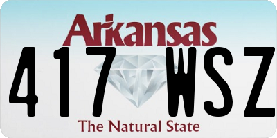 AR license plate 417WSZ