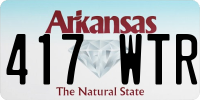 AR license plate 417WTR