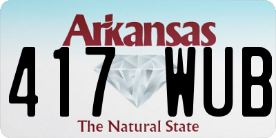 AR license plate 417WUB