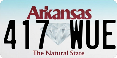 AR license plate 417WUE