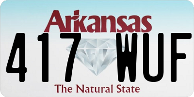 AR license plate 417WUF