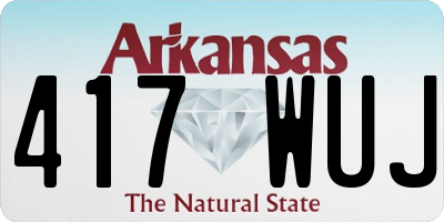 AR license plate 417WUJ