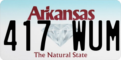 AR license plate 417WUM
