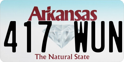 AR license plate 417WUN