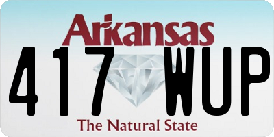 AR license plate 417WUP