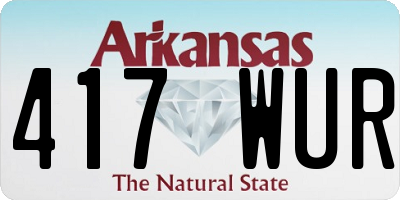 AR license plate 417WUR