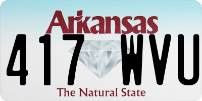 AR license plate 417WVU