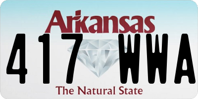 AR license plate 417WWA