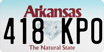 AR license plate 418KPO